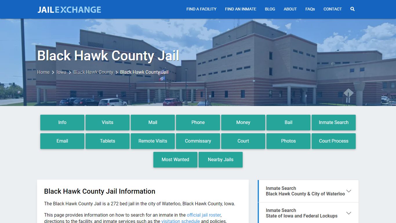 Black Hawk County Jail, IA Inmate Search, Information
